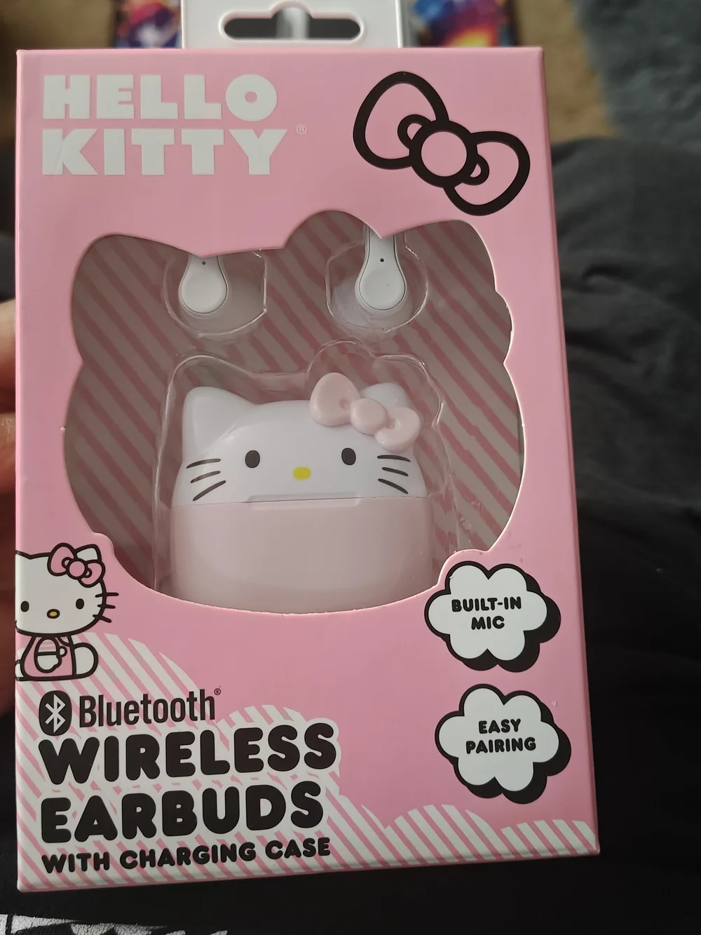 Hello Kitty Pink Bluetooth Wireless Earbuds with Charging Case